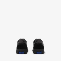Leather, Suede and Check Terrace Sneakers