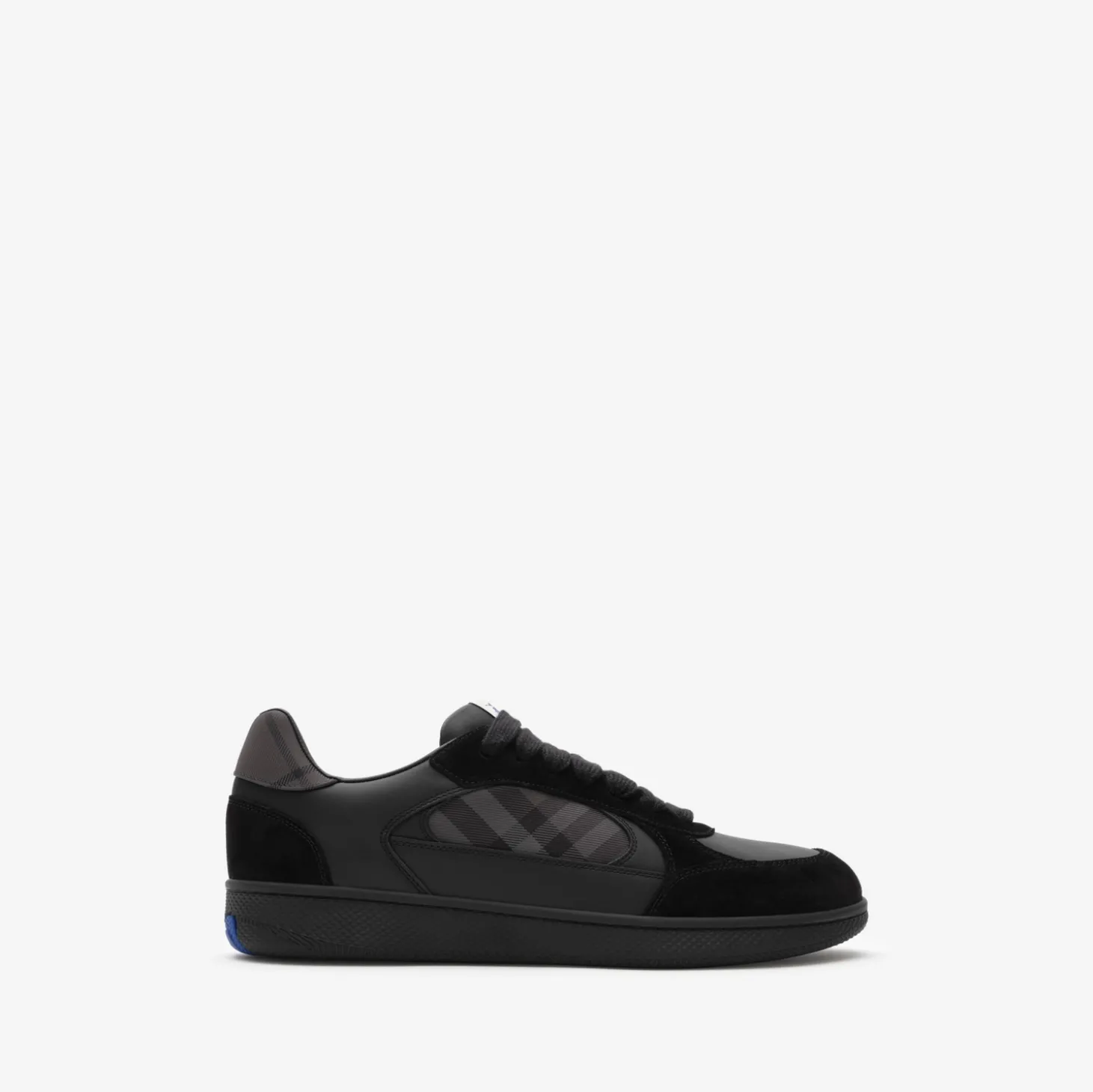 Leather, Suede and Check Terrace Sneakers