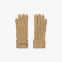 Logo Patch Wool Blend Gloves