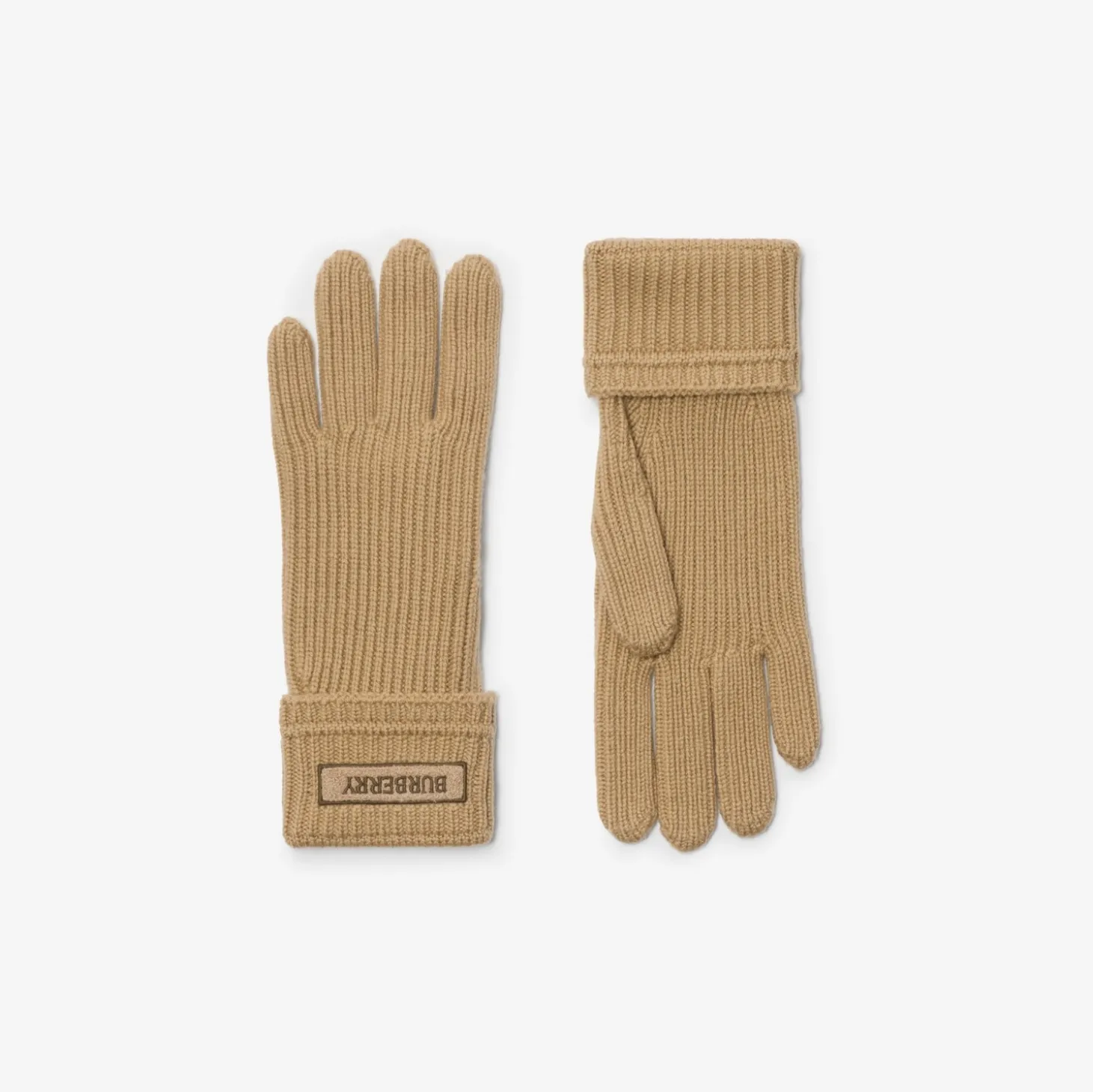 Logo Patch Wool Blend Gloves