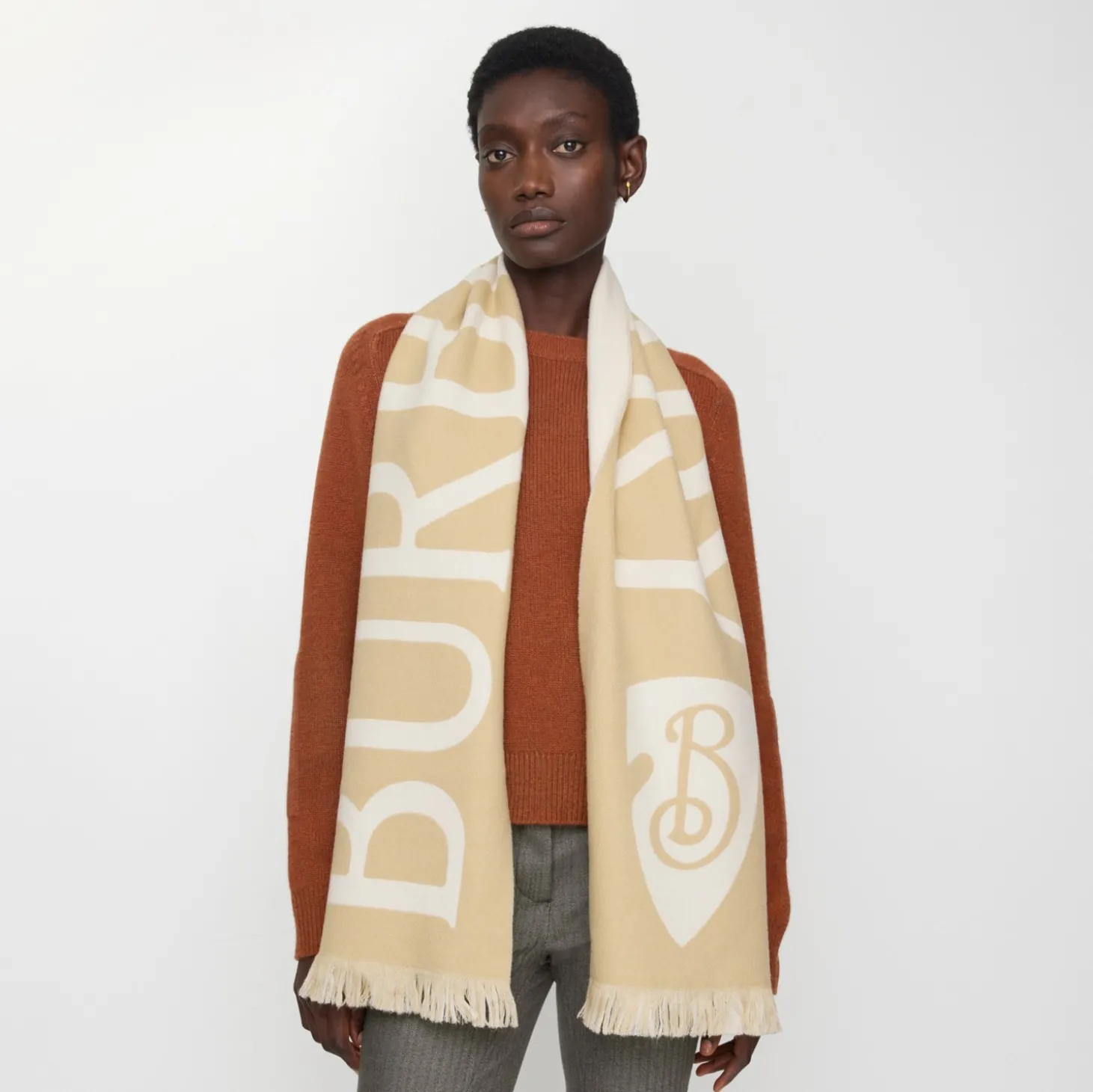 Logo Wool Scarf