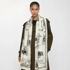 London Landmarks Wool Silk Scarf