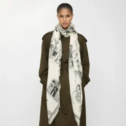 London Landmarks Wool Silk Scarf