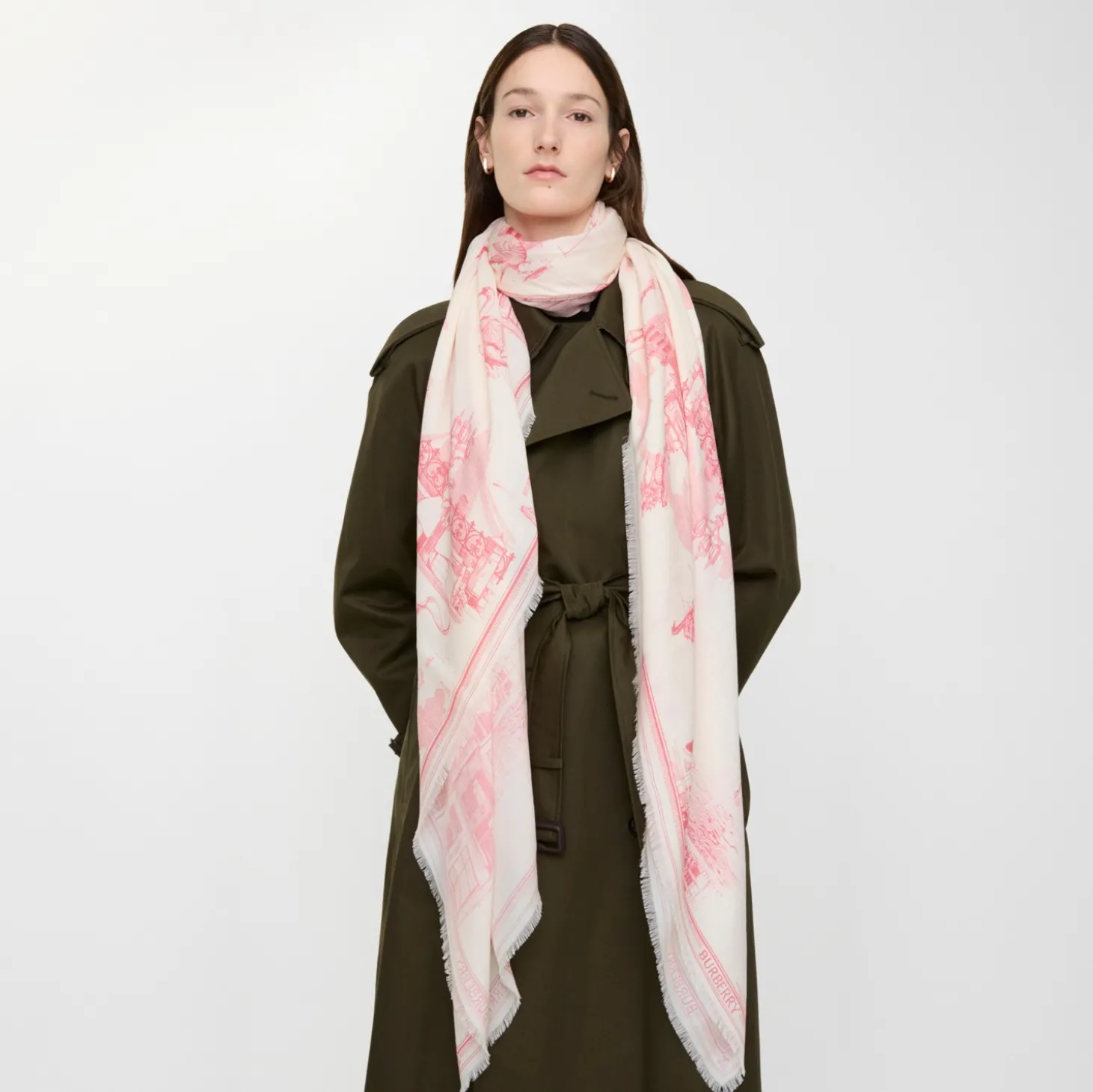 London Landmarks Wool Silk Scarf