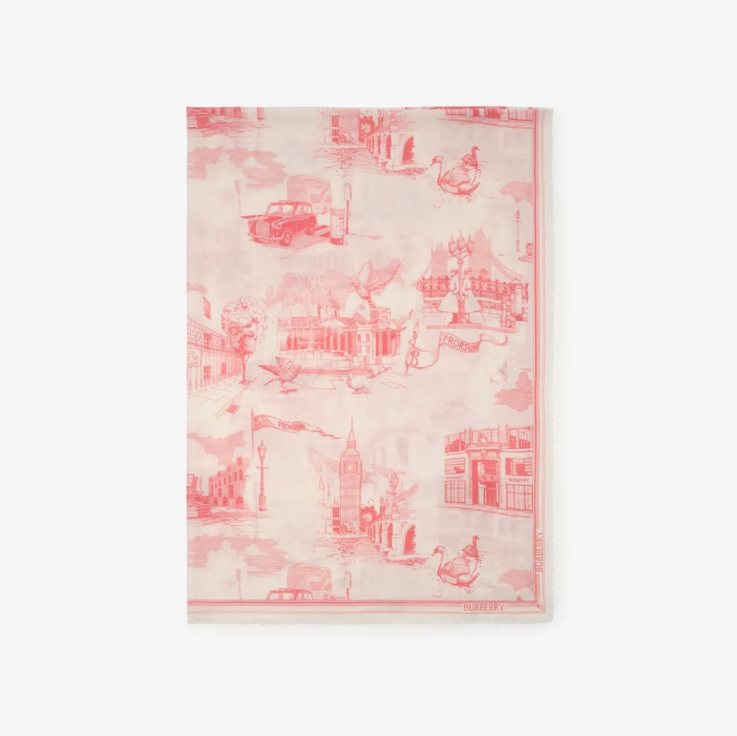 London Landmarks Wool Silk Scarf