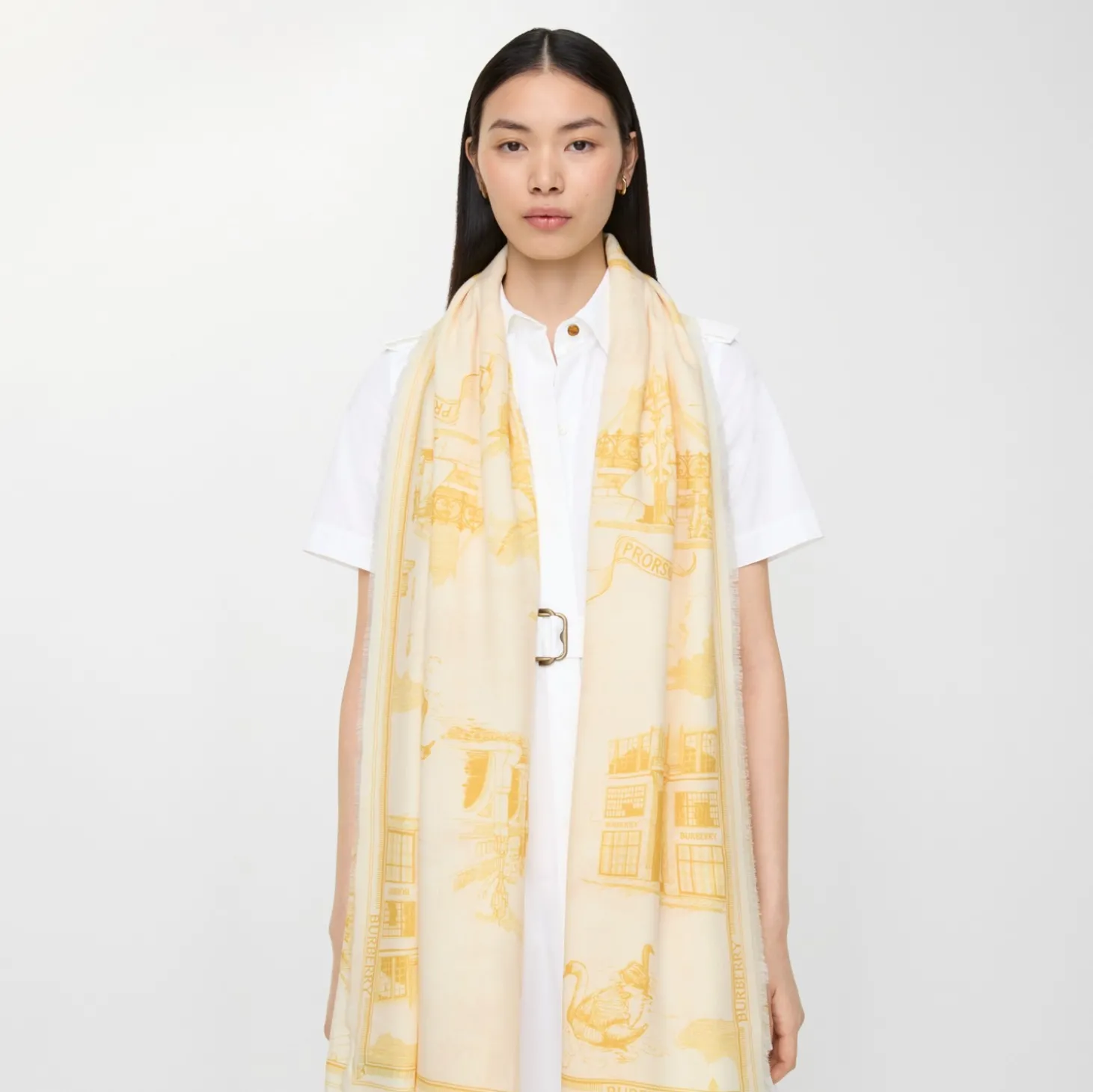 London Landmarks Wool Silk Scarf