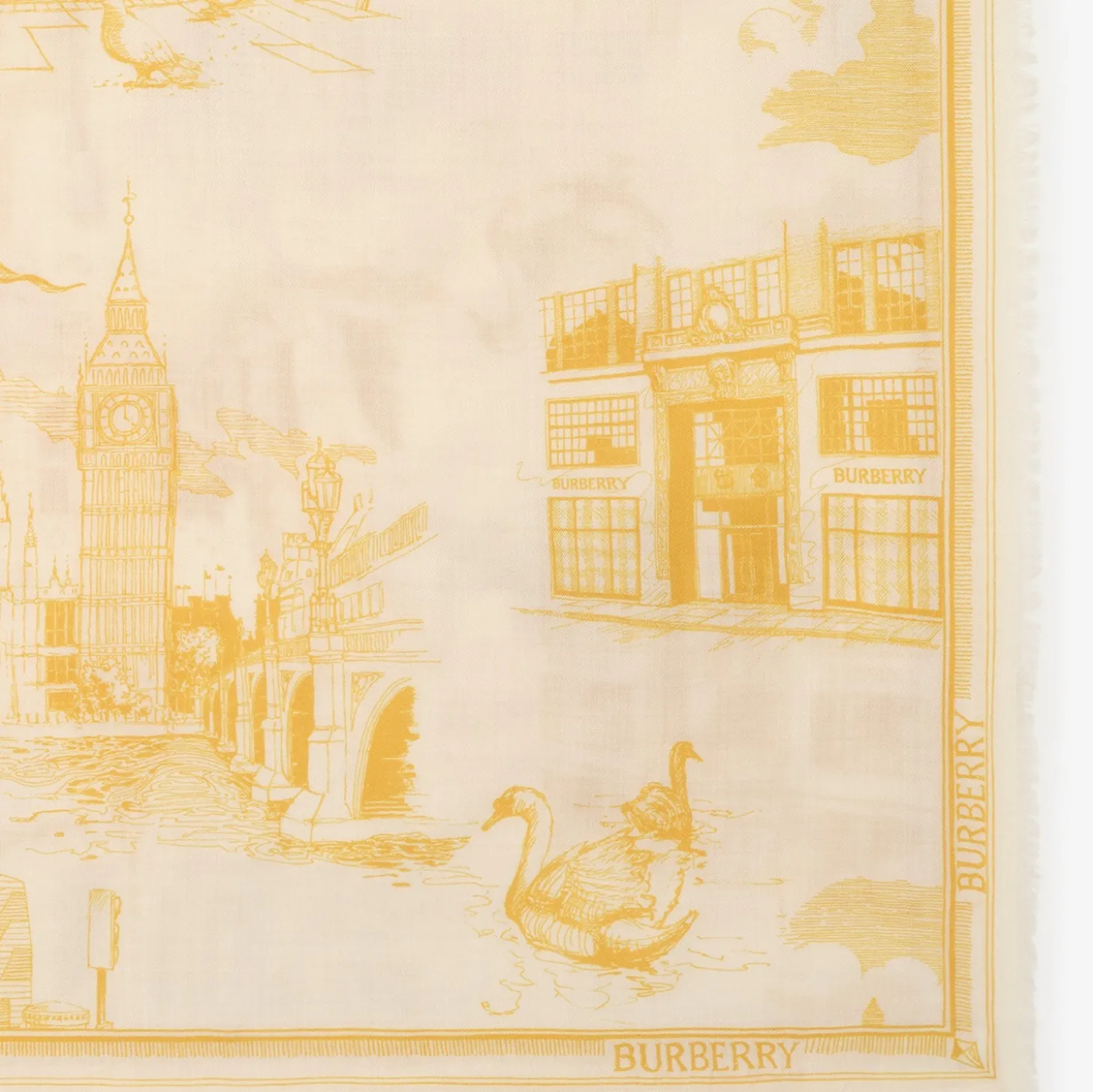 London Landmarks Wool Silk Scarf