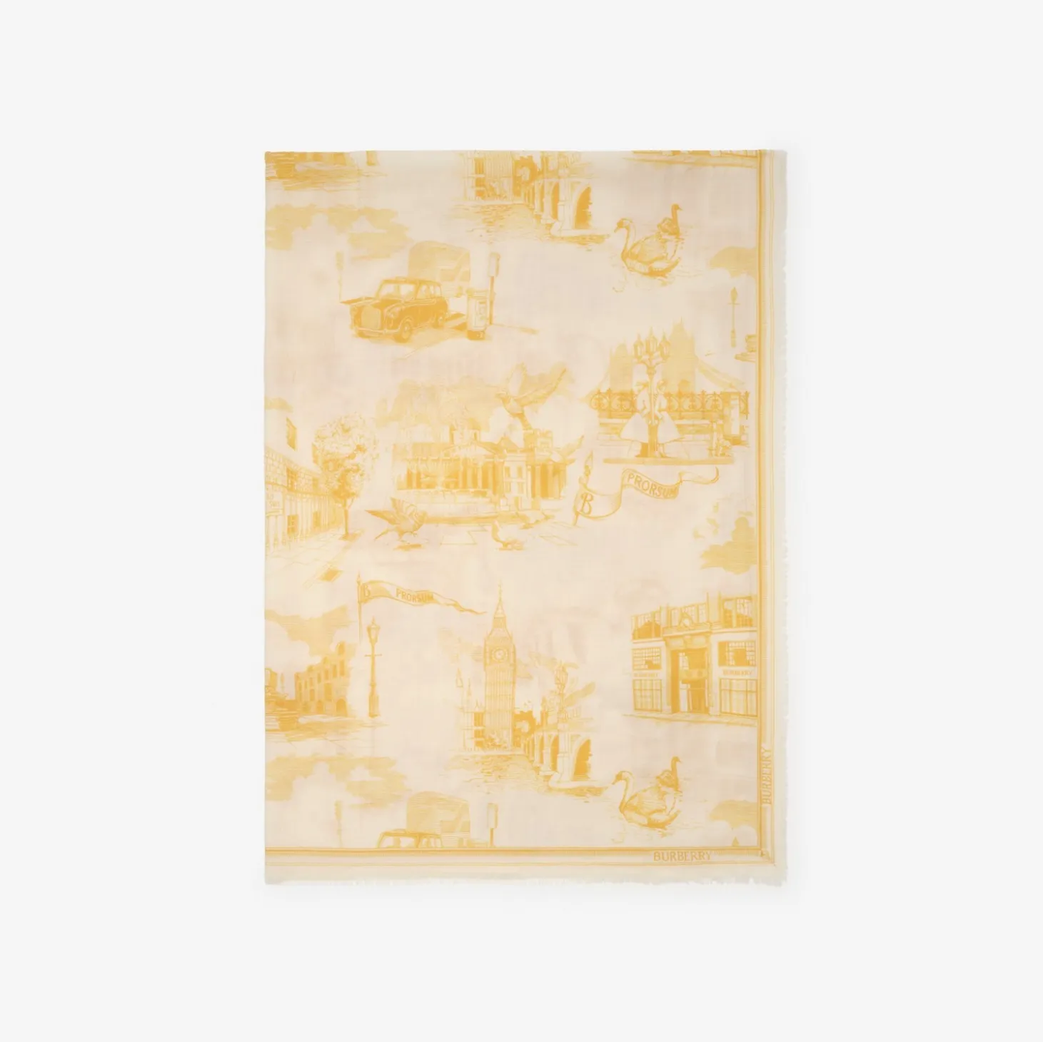 London Landmarks Wool Silk Scarf