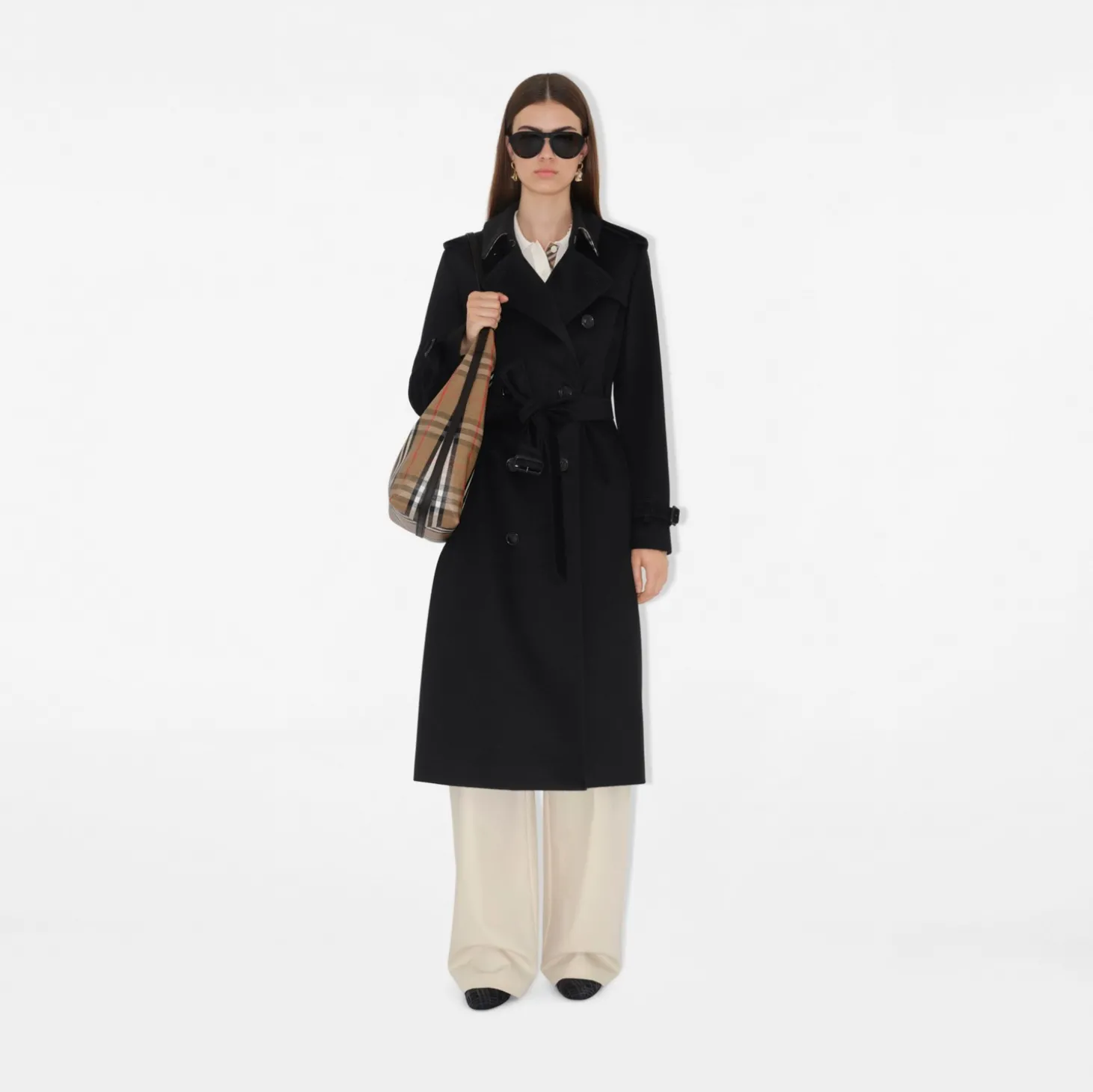 Long Cashmere Kensington Trench Coat