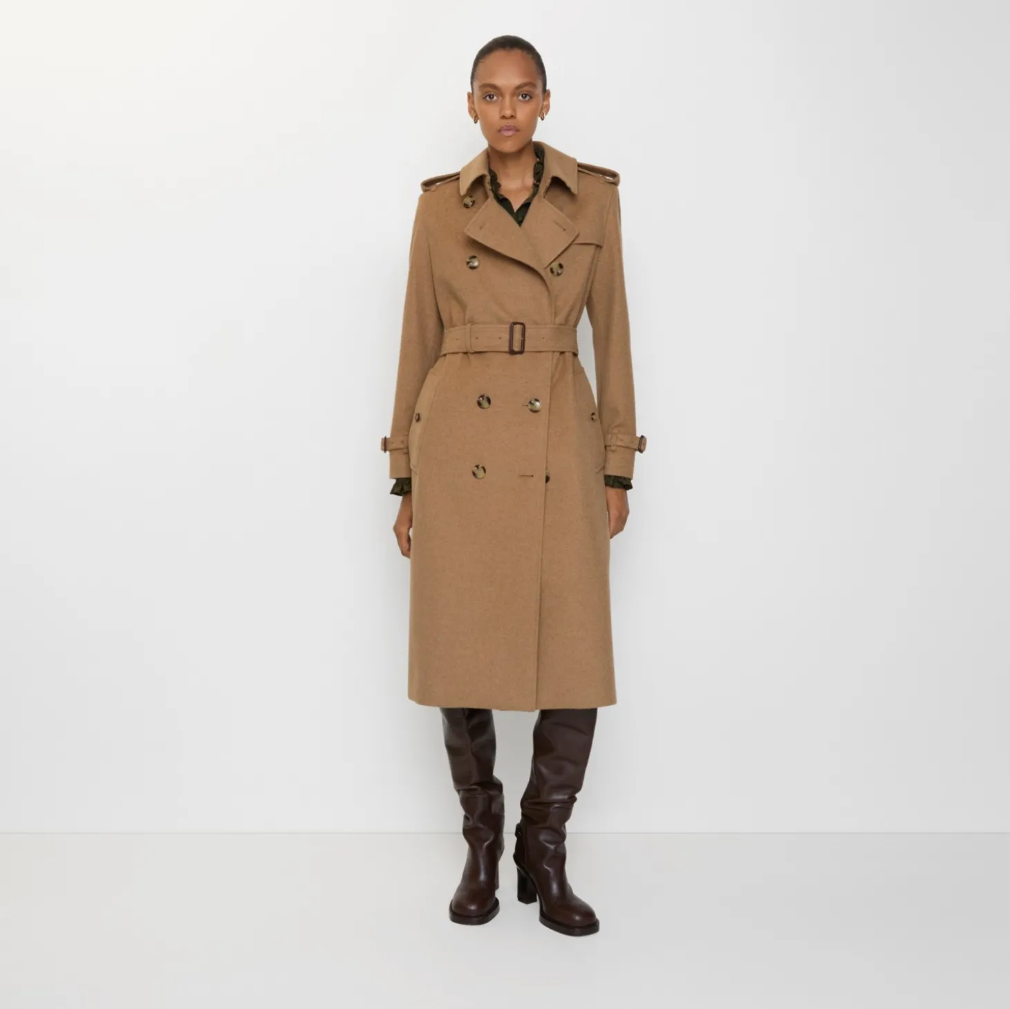 Long Cashmere Kensington Trench Coat