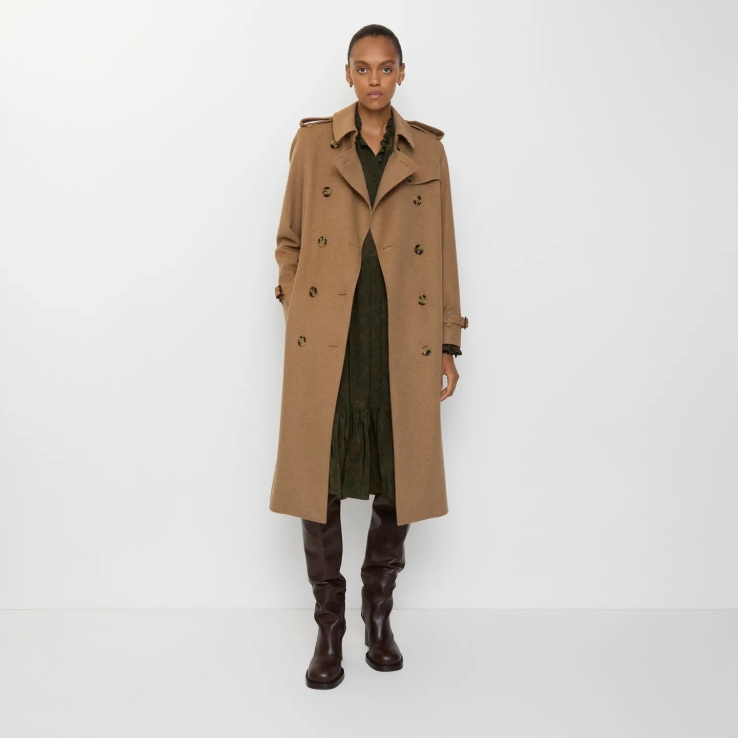 Long Cashmere Kensington Trench Coat