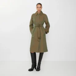 Long Gabardine Car Coat