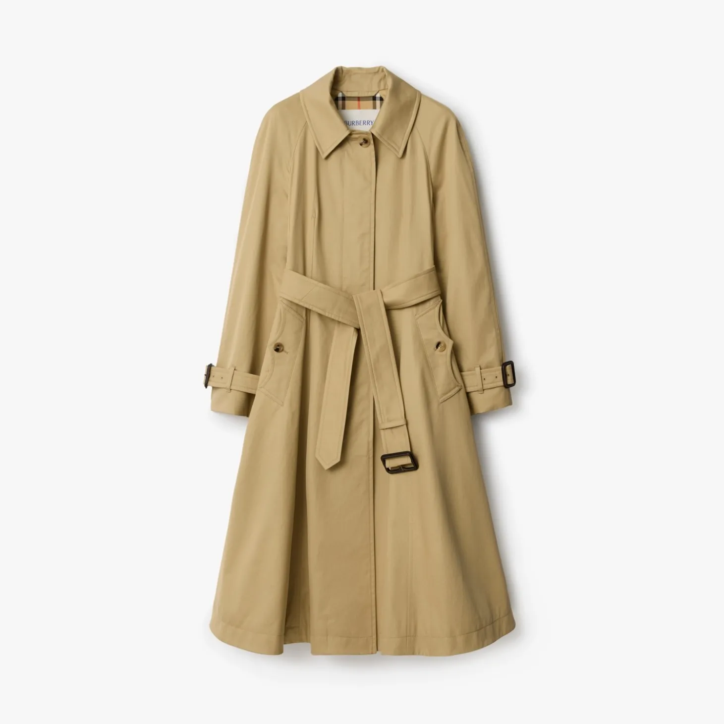Long Gabardine Ellingham Fit-and-flare Car Coat