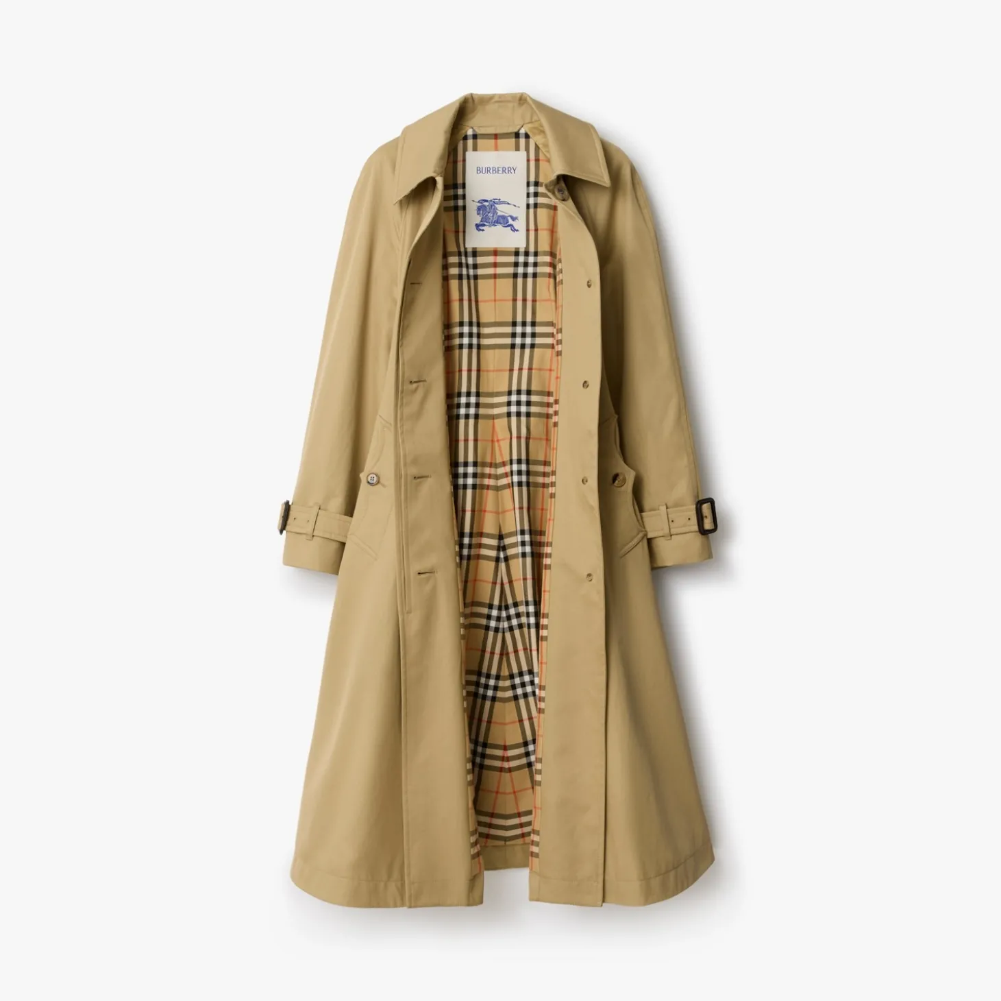 Long Gabardine Ellingham Fit-and-flare Car Coat