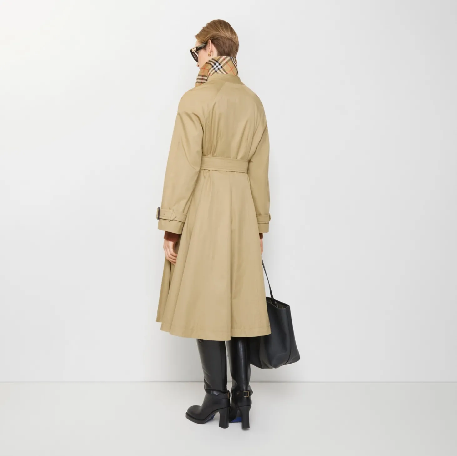 Long Gabardine Ellingham Fit-and-flare Car Coat