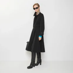 Long Gabardine Ellingham Fit-and-flare Car Coat