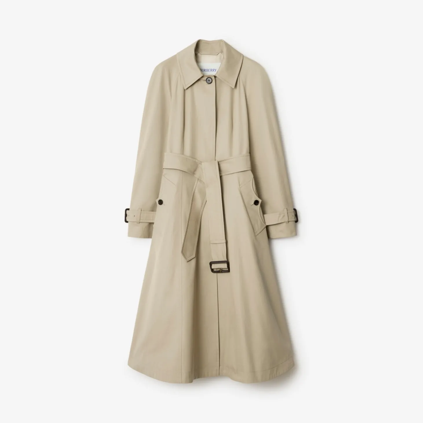 Long Gabardine Ellingham Fit-and-flare Car Coat