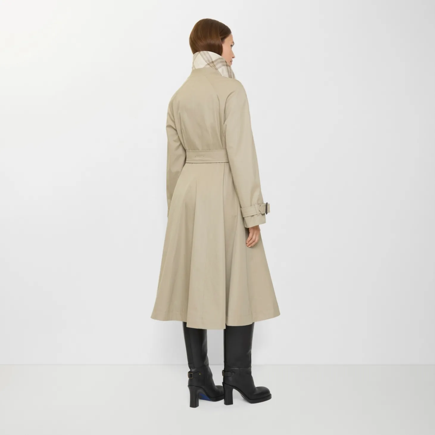 Long Gabardine Ellingham Fit-and-flare Car Coat