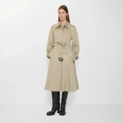 Long Gabardine Ellingham Fit-and-flare Car Coat