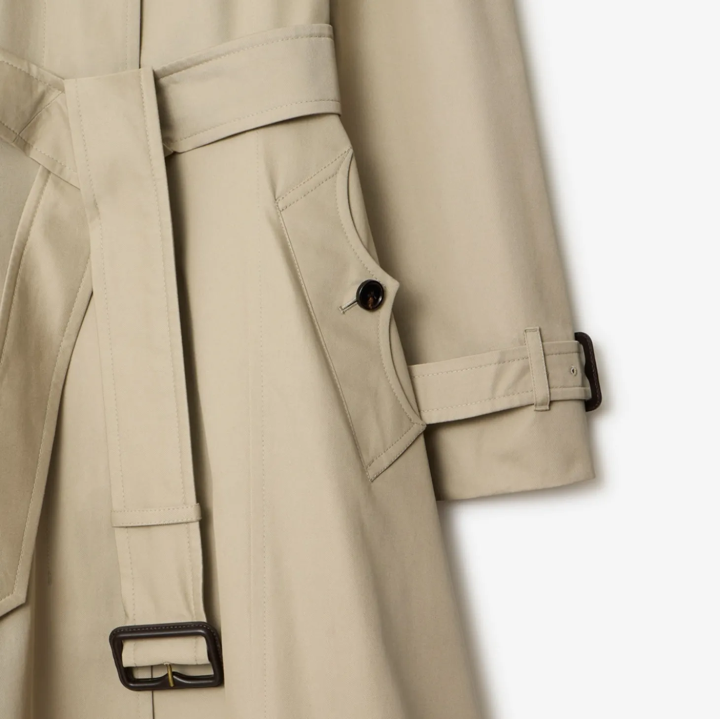 Long Gabardine Ellingham Fit-and-flare Car Coat