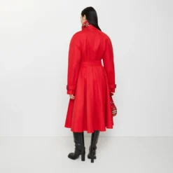 Long Gabardine Ellingham Fit-and-flare Car Coat