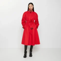 Long Gabardine Ellingham Fit-and-flare Car Coat