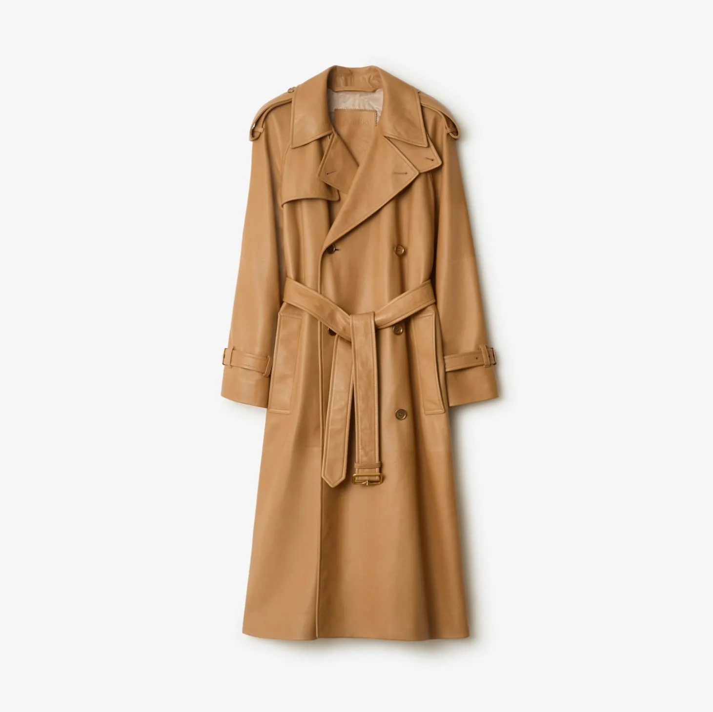 Long Leather Castleford Trench Coat