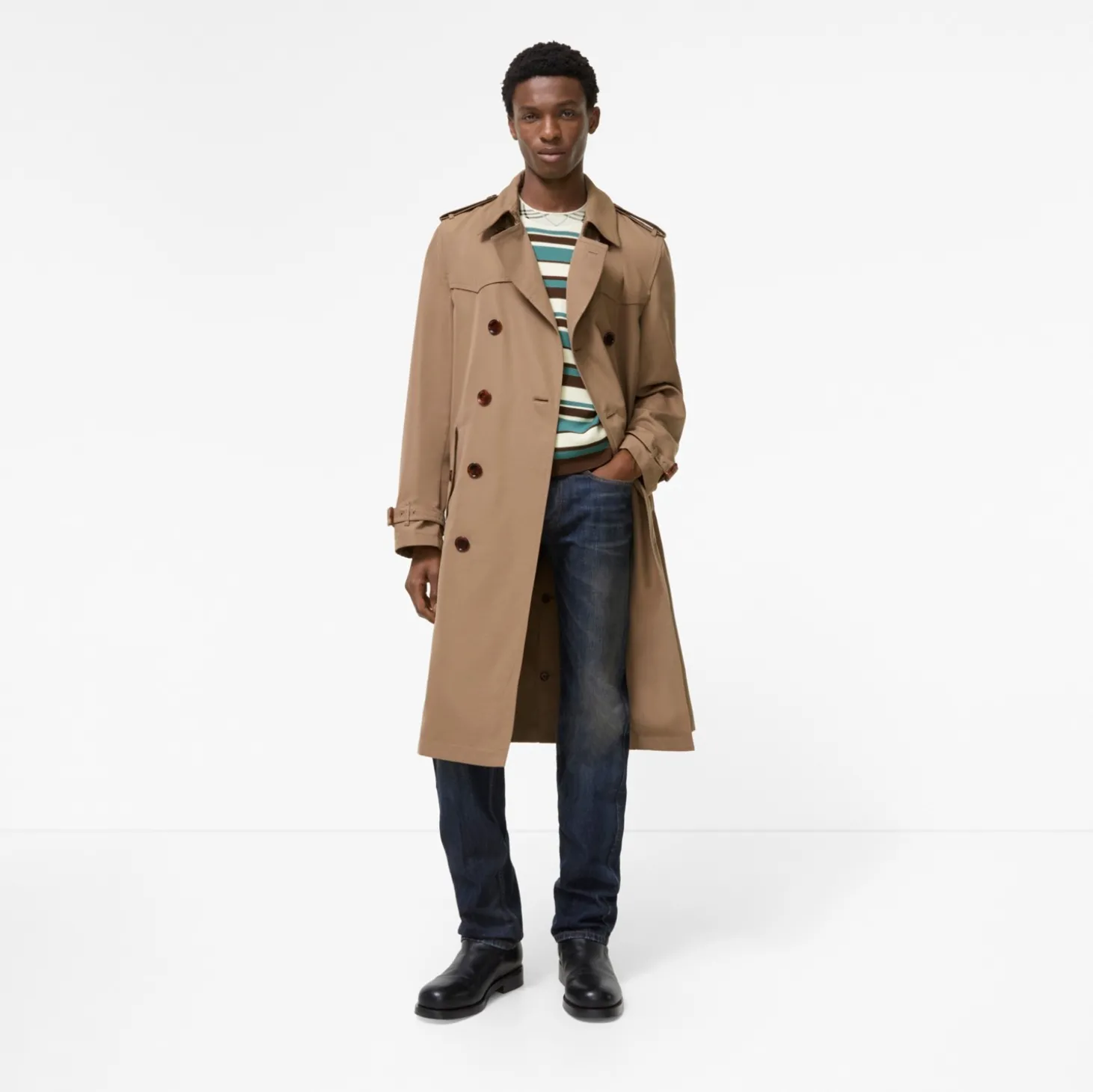 Long Silk Cotton Foxfield Trench Coat