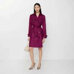 Long Silk Foxfield Trench Coat