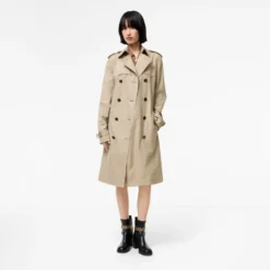 Long Silk-lined Tropical Gabardine Foxfield Trench Coat