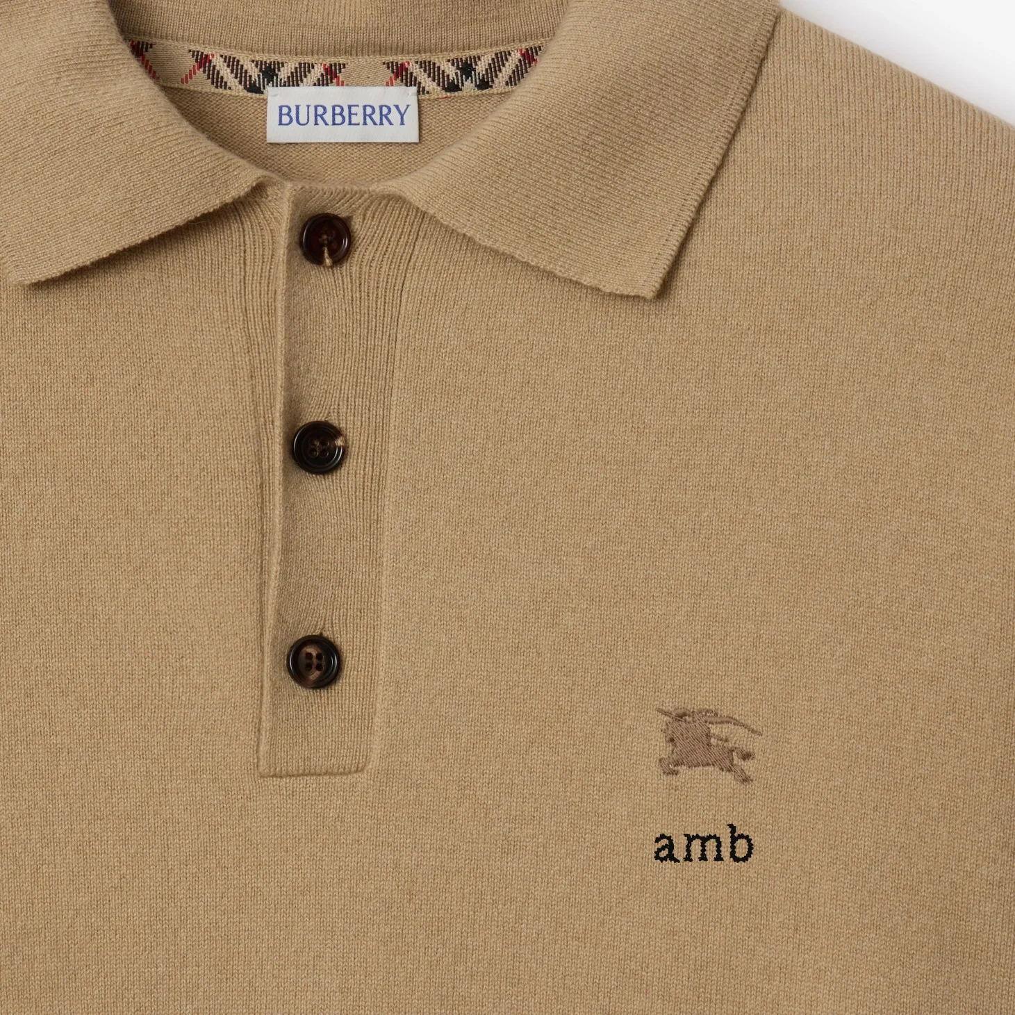 Long-sleeve Cashmere Blend Polo Shirt