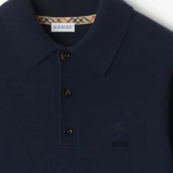 Long-sleeve Cashmere Blend Polo Shirt