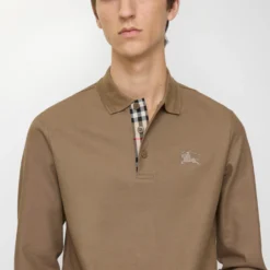 Long-sleeve Cotton Polo Shirt