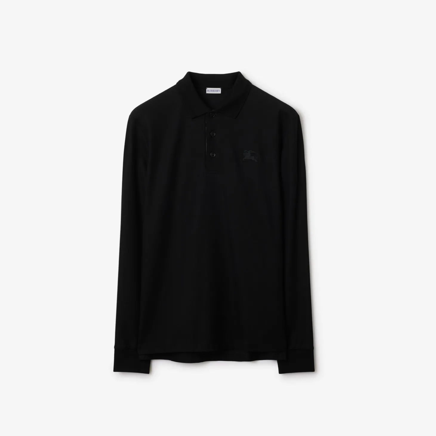 Long-sleeve Cotton Polo Shirt