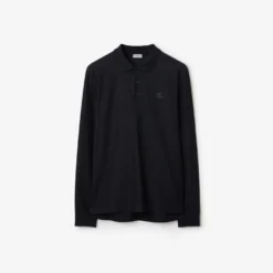 Long-sleeve Cotton Polo Shirt
