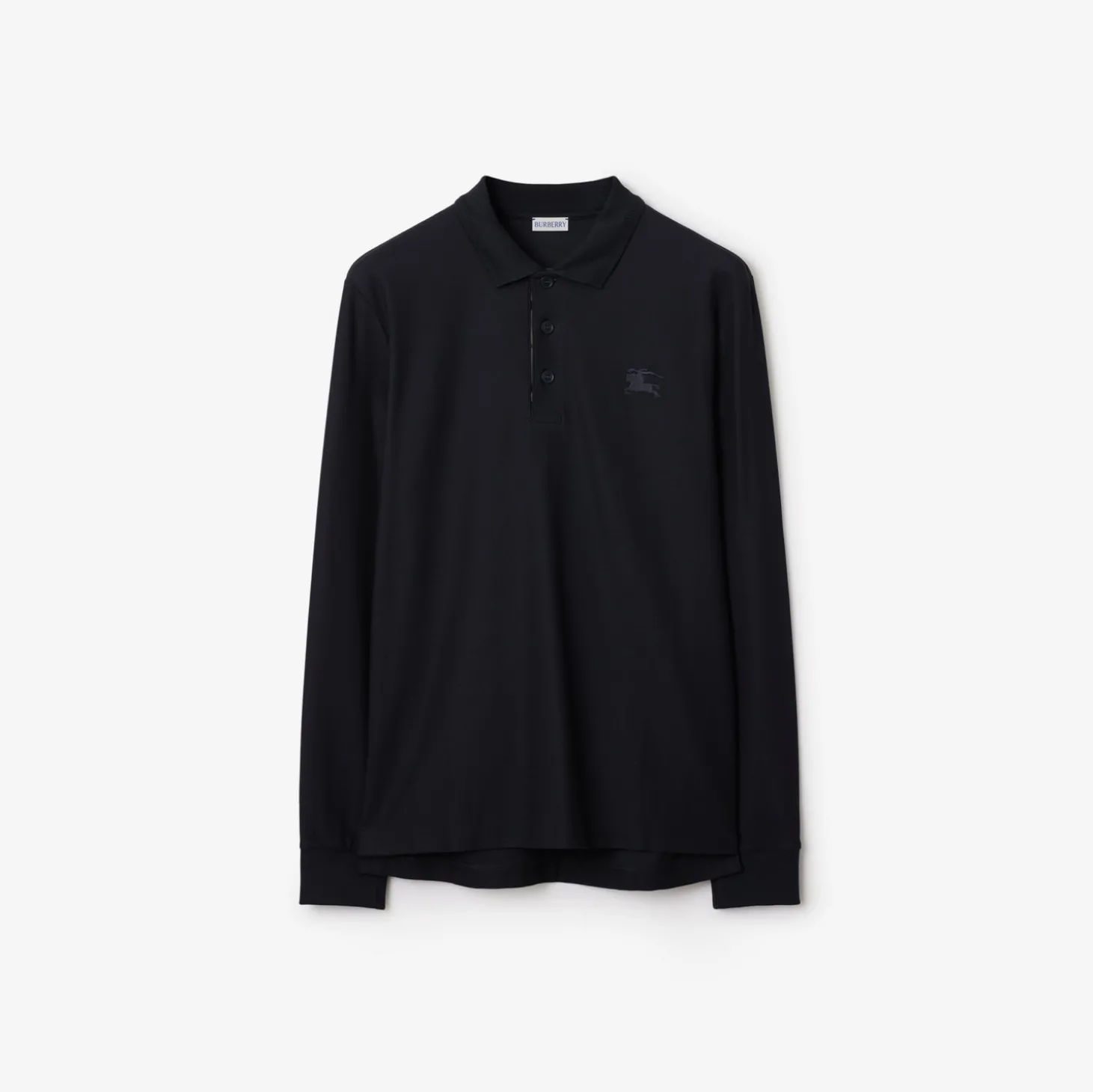 Long-sleeve Cotton Polo Shirt