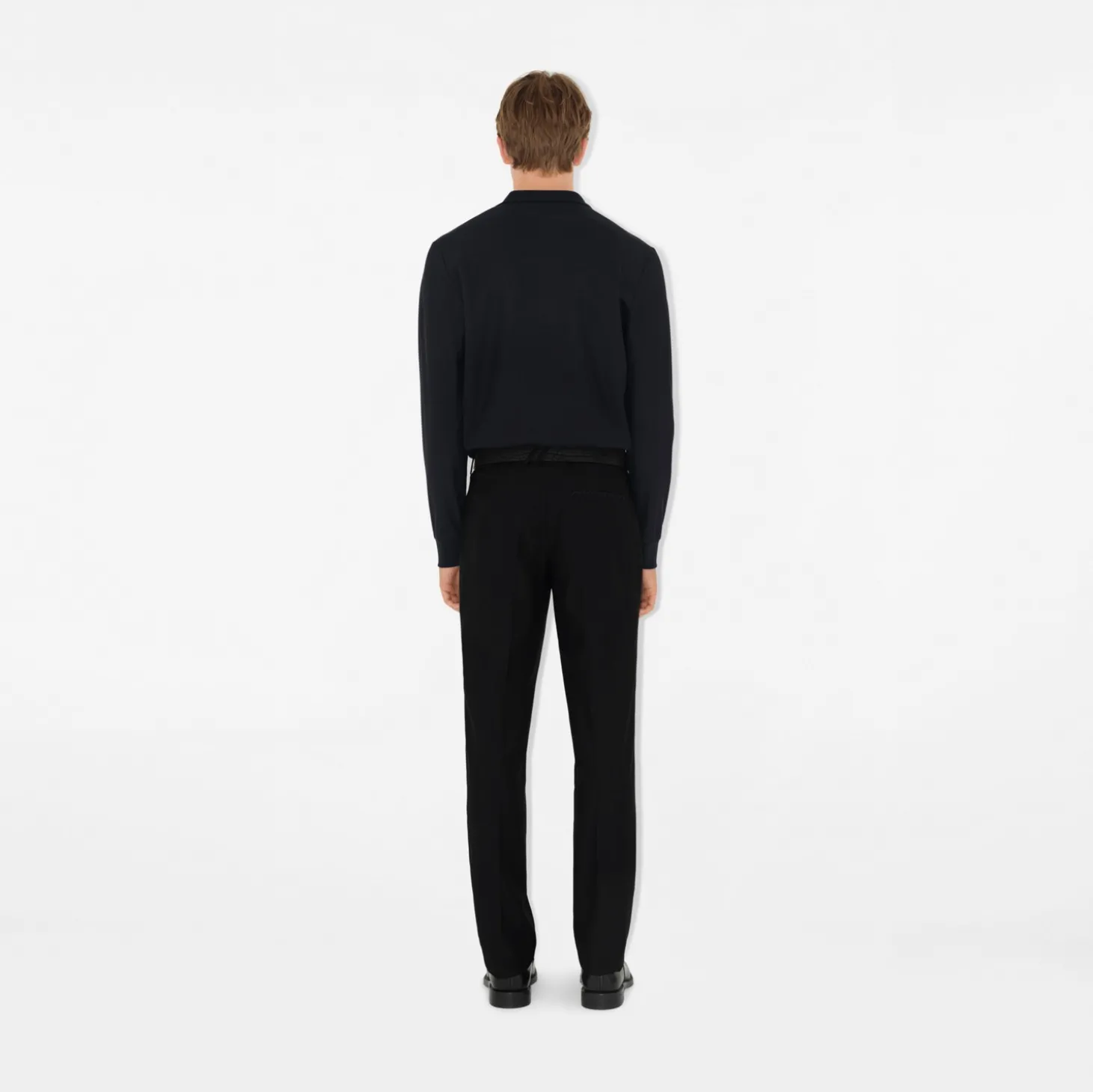 Long-sleeve Cotton Polo Shirt