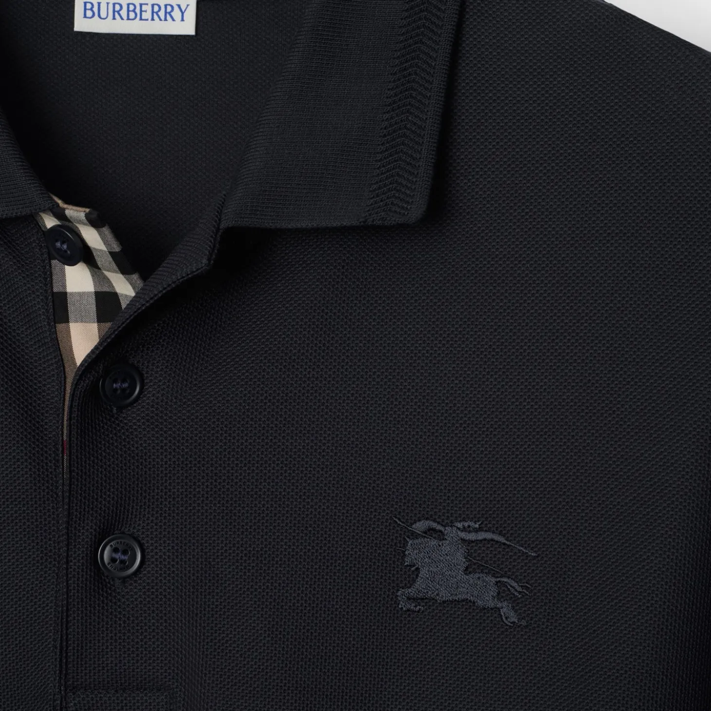 Long-sleeve Cotton Polo Shirt