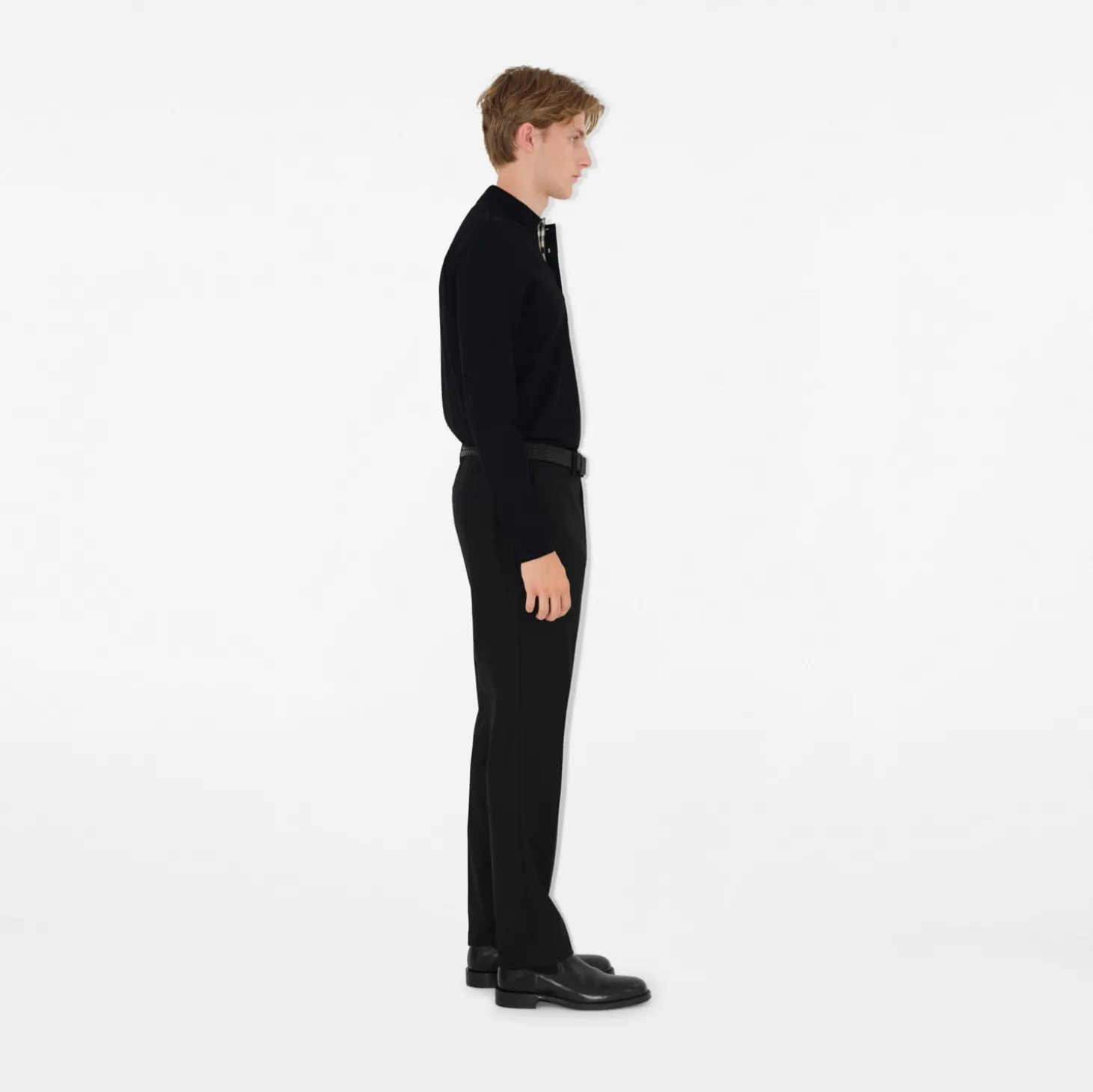 Long-sleeve Cotton Polo Shirt