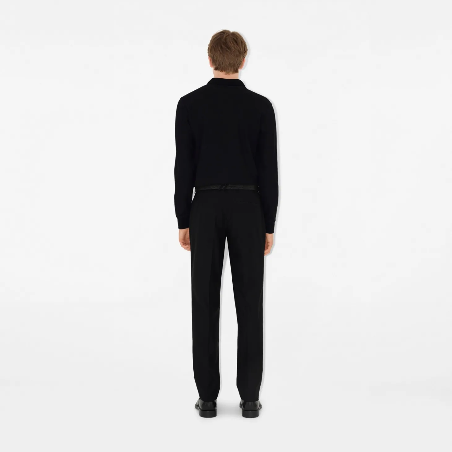 Long-sleeve Cotton Polo Shirt