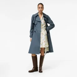 Long Tropical Gabardine Pembury Trench Coat