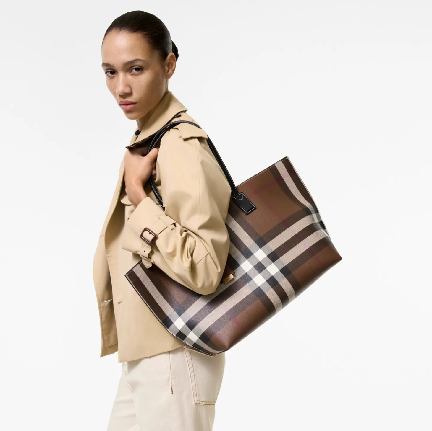Medium Check Tote