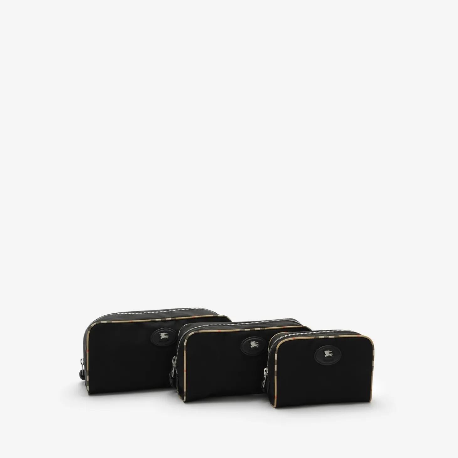 Medium Check Trim Travel Pouch