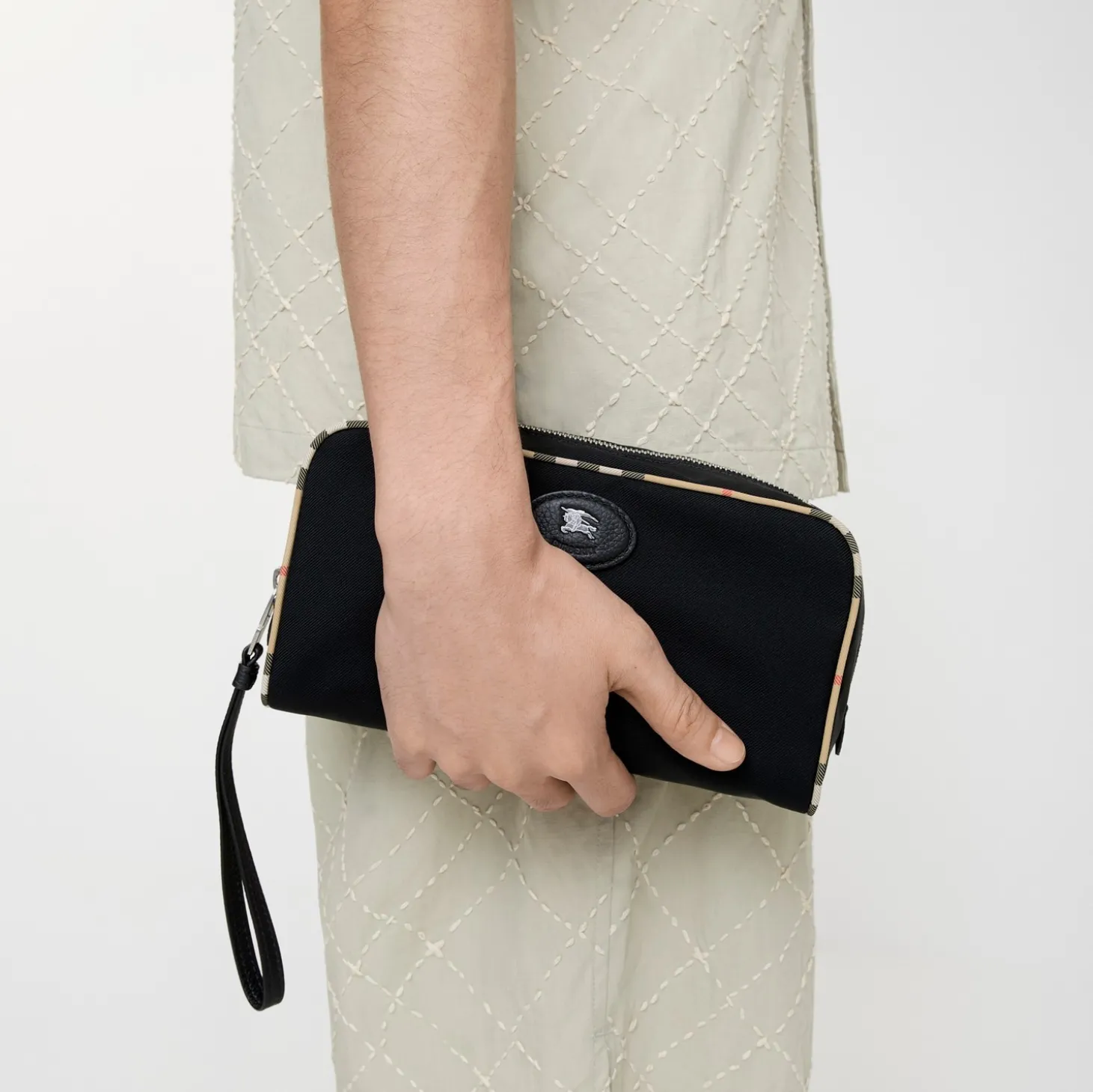 Medium Check Trim Travel Pouch