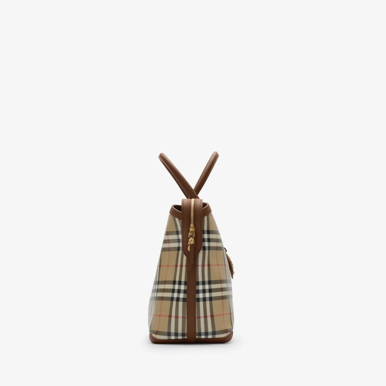 Medium Check Zip Tote