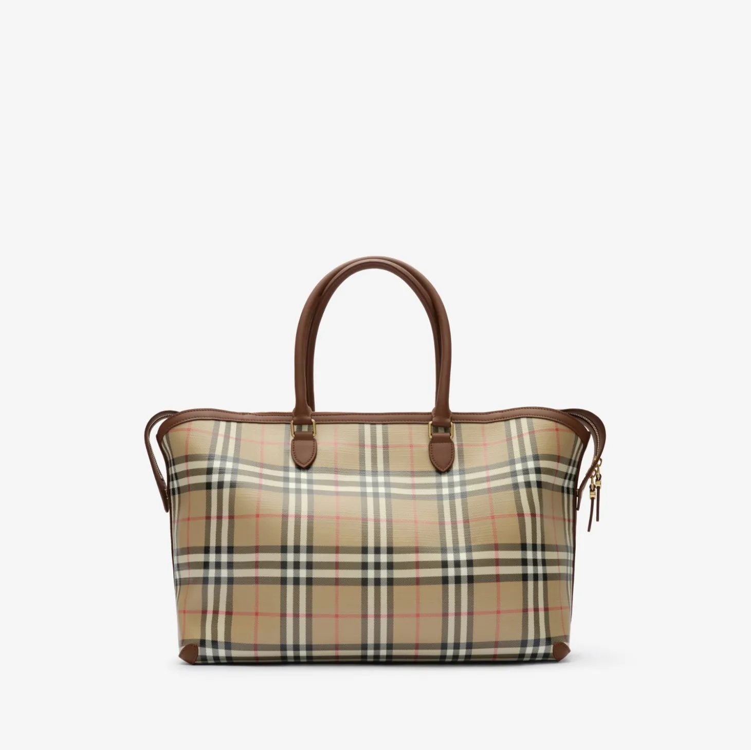 Medium Check Zip Tote