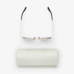 Metal Check Aviator Sunglasses