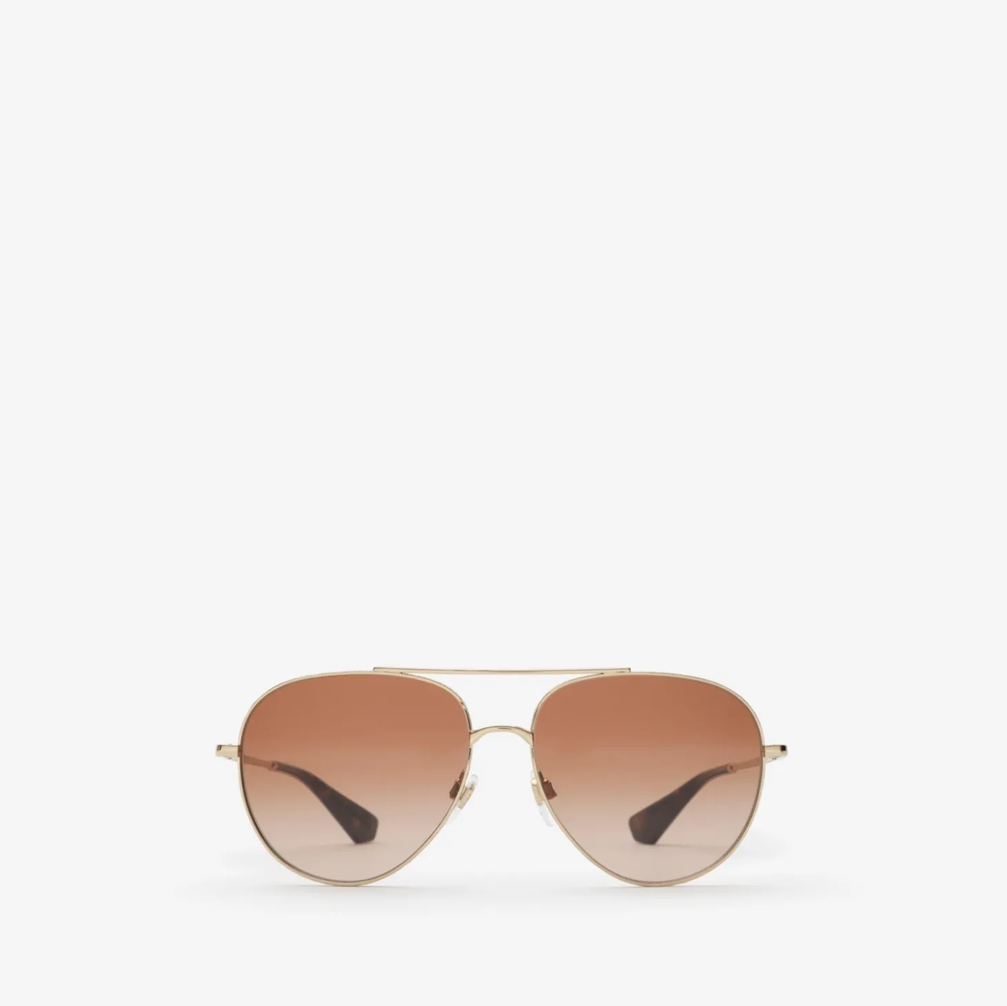 Metal Check Aviator Sunglasses