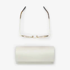 Metal Check Aviator Sunglasses