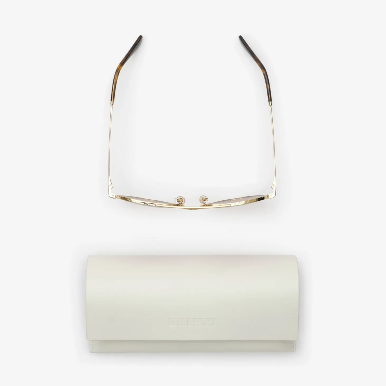 Metal Check Aviator Sunglasses